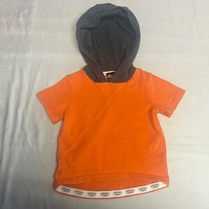 PK Peekaboo Beans orange and Grey Hooded Sweatshirt with Decorative Trim